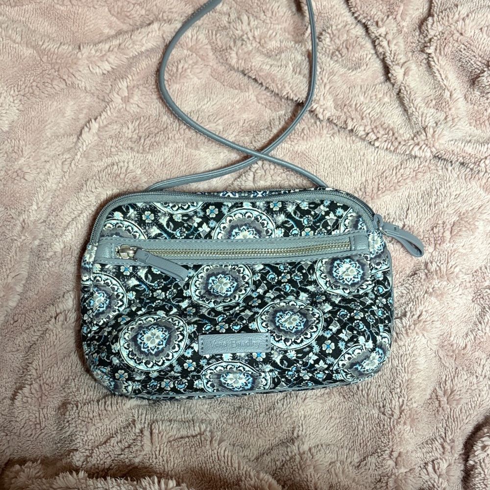 Vera Bradley Elegant Black and Gray Crossbody Bag